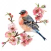 20 High-Quality Chaffinch Flower Clipart - Chaffinch flower digital watercolor JPG instant download for commercial use - Digital download