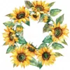 20 High-Quality Sunflowers Wreath Clipart - Sunflowers wreath digital watercolor JPG instant download for commercial use - Digital download