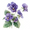 20 High-Quality Violets Clipart - Violets clipart digital watercolor JPG instant download for commercial use - Digital download
