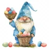 20 High-Quality Gnome With Easter Clipart - Easter gnome digital watercolor JPG instant download for commercial use - Digital download