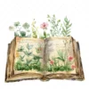 20 High-Quality Forgotten Book Clipart - Forgotten book digital watercolor JPG instant download for commercial use - Digital download