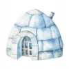 20 High-Quality Igloo Clipart - Snow igloo watercolor JPG instant download for commercial use - Digital download