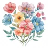 20 High-Quality Bouquet of Flowers Clipart - Bouquet of flower digital watercolor JPG instant download for commercial use - Digital download