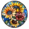 20 High-Quality Stained Glass Sunflowers Clipart - Sunflowers digital watercolor JPG instant download for commercial use - Digital download