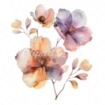 20 High-Quality Abstract Flower Clipart -Vivid abstract flower digital watercolor JPG instant download for commercial use - Digital download