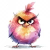 21 High-Quality Cute Grumpy Birds Clipart - Cute grumpy birds digital watercolor JPG instant download for commercial use - Digital download