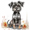 20 High-Quality Crazy Dog Clipart - Quirky crazy cute dog digital watercolor JPG instant download for commercial use - Digital download