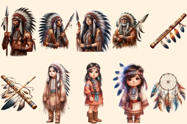 Native America PNG Clipart Collection - 52 PNG, Cultural illustrations png, Traditional graphics art, Commercial use, Digital download