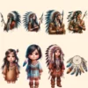 Native America (P-2) PNG Clipart Collection - 57 PNG, Cultural illustrations, Traditional graphics, Commercial use, Digital download