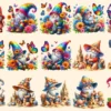 Summer Gnomes PNG Clipart Collection - 70 PNG, Bright summer gnome illustration, Cheerful printables, Commercial use, Digital download
