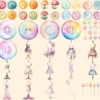 Sewing Watercolor Clipart Bundle - 240+ transparent PNG, Sewing machines illustrations, Sewing kit images, Commercial use, Digital download