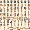 Ancient Egypt Watercolor Clipart Bundle - 770+ transparent PNG, Egyptian illustrations, Pharaohs graphics, Commercial use, Digital download