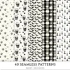 Creepy and Cozy Seamless Patterns, Autumn halloween JPEG, Skeleton pattern, Bat, Spider web, Raven repeating pattern,Digital scrapbook paper