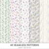 Modern Rapunzel Seamless Patterns, Fairytale JPEG, Floral infinite pattern, Fantasy flowers repeating pattern, Digital scrapbook paper