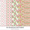 Viva Mexico Seamless Patterns, Cinco de Mayo JPEG, Pinata & cactus pattern, Guitar, Tequila repeating pattern, Digital scrapbook paper