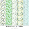 Spring Blossom Seamless Patterns, Meadow flowers JPEG, Spring floral seamless pattern, Hydrangea repeating pattern, Digital scrapbook paper