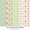 Falling Apples Seamless Patterns, Cozy autumn JPEG, Apples pattern, Pie, Leaves, Apple Gingham repeating pattern, Digital scrapbook paper