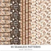 Chocolate Heaven Seamless Patterns, Chocolate Delights JPEG, Sweets pattern, Cupcake, Pastries repeating pattern, Digital scrapbook paper