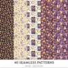 Autumn Notions Seamless Patterns, Artistic autumn JPEG, Pumpkin pattern, Floral, Autumn leaves repeating pattern, Digital scrapbook paper