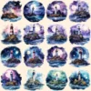 Lighthouses Watercolor Clipart Bundle - 154+ transparent PNG, Coastal views images, Seaside light Graphics, Commercial use, Digital download