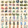 Dinosaurs Watercolor Clipart Bundle - 690+ transparent PNG, Dino graphics, Ancient dinosaur creature png, Commercial use, Digital download
