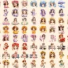 Little Flower Girls Watercolor Clipart Bundle - 590+ transparent PNG, Cute floral girl png, Cute artwork, Commercial use, Digital download