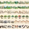 Wild Woodland Watercolor Clipart Bundle - 500+ transparent PNG, Woodland creature graphics, Nature images, Commercial use, Digital download