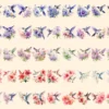 Floral Hummingbirds Watercolor Clipart Bundle - 380+ transparent PNG, Hummingbirds png, Spring bird images, Commercial use, Digital download