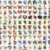Mystical Creatures Watercolor Clipart Bundle - 1037+ transparent PNG, Mythical creatures png, Magical art, Commercial use, Digital download