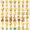 Daffodil Flowers Watercolor Clipart Bundle - 609+ transparent PNG, Blossoming floral graphics, Daffodils png,Commercial use,Digital download