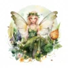 19 High-Quality Garden Fairy Clipart - Garden fairy digital watercolor JPG instant download for commercial use - Digital download