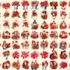 Poinsettias Watercolor Clipart Bundle - 515+ transparent PNG, Festive floral graphics, Poinsettia images, Commercial use, Digital download