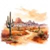 20 High-Quality Desert Clipart - Desert digital watercolor JPG instant download for commercial use - Digital download