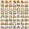 Garden Benches Watercolor Clipart Bundle - 603+ transparent PNG, lovely garden graphics, Rustic outdoor png, Commercial use,Digital download