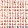 Valentine's Day Cats Watercolor Clipart Bundle - 1070+ transparent PNG, Romantic cat png,Loveable kitten art,Commercial use,Digital download