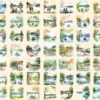 Spring Lakes Watercolor Clipart Bundle - 430+ transparent PNG, Peaceful lake graphics, Soothing scenic png, Commercial use, Digital download