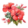 20 High-Quality Hibiscus Plant Clipart - Hibiscus plant digital watercolor JPG instant download for commercial use - Digital download