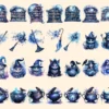 Celestial Witches Watercolor Clipart Bundle - 245+ transparent PNG, Enchanting graphics, Fantasy images, Commercial use, Digital download