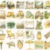 Boho Summer Watercolor Clipart Set - 250+ transparent PNG, Sunkissed boho graphics, Seaside fashion images, Commercial use, Digital download