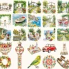 Italian Vibes Watercolor Clipart Set - 240+ transparent PNG, Italian summer graphics, Mediterranean images, Commercial use, Digital download