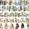 Amentas Whisper Watercolor Clipart Set - 275+ transparent PNG, Ancient egypt illustrations, Pharaohs art, Commercial use, Digital download
