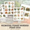 Whimsical Forest Wonders Fussy Cuts - Woodland, Forest, Animal, Collage sheets, Digital Sticker, Ephemera, Junk Journal Kit,Digital download