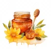 20 High-Quality Honey Clipart - Honey bee digital watercolor JPG instant download for commercial use - Digital download