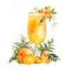 20 High-Quality Mimosa Cocktail Clipart - Mimosa cocktail digital watercolor JPG instant download for commercial use - Digital download