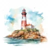 20 High-Quality Lighthouses Clipart - Lighthouses digital watercolor JPG instant download for commercial use - Digital download