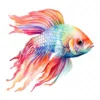 28 High-Quality Fish Clipart - Fish digital watercolor JPG instant download for commercial use - Digital download