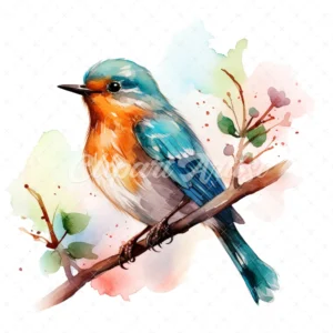 28 High-Quality Cute Birds Clipart - Cute birds digital watercolor JPG instant download for commercial use - Digital download