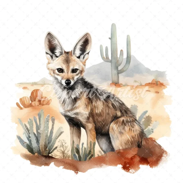 19 High-Quality Aardwolf Clipart - Aardwolf digital watercolor JPG instant download for commercial use - Digital download