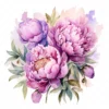 24 High-Quality Iridescent Peony Clipart - Iridescent peony digital watercolor JPG instant download for commercial use - Digital download
