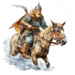 20 High-Quality Riding Vikings Clipart - Riding vikings digital watercolor JPG instant download for commercial use - Digital download